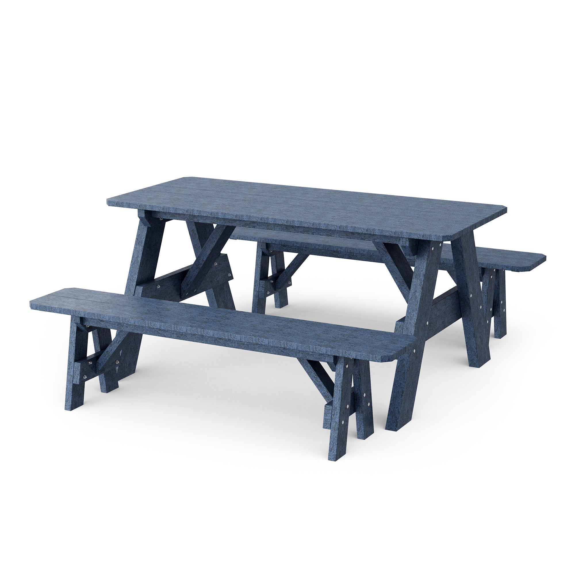 Heritage 72-Inch Outdoor Picnic Table with Detachable Benches - Perfect for Backyard BBQs, Camping & Family Gatherings