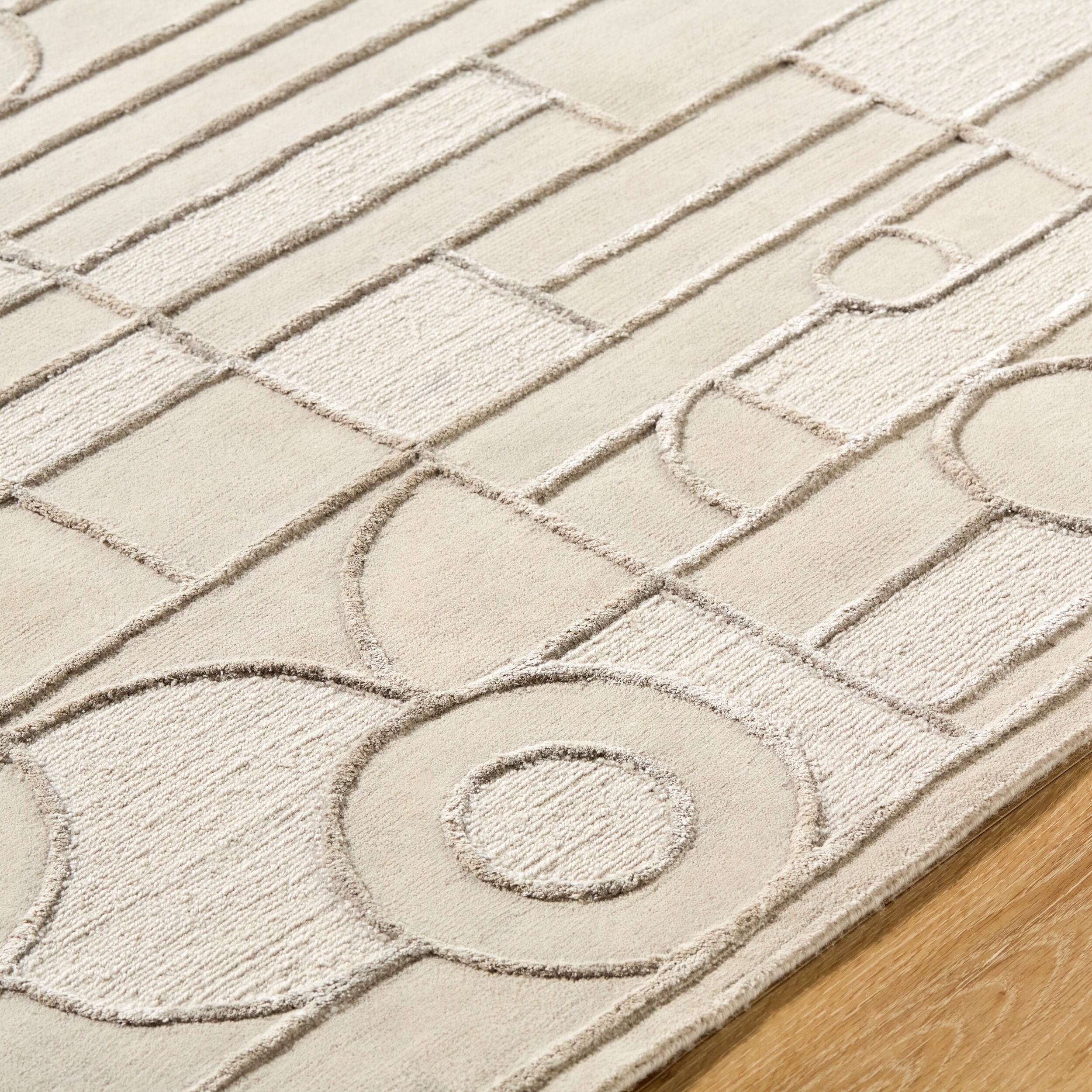 Transcendence Beige/Cream Area Rug - Soft Plush Living Room Carpet for Home Decor, Bedroom, and Cozy Spaces