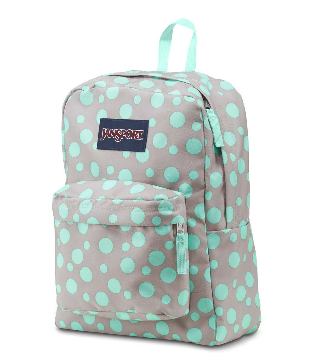 JanSport Superbreak Backpack - Lightweight Laptop Backpack for School & Travel, Grey Rabbit Sylvia Dot Print, Durable College Bookbag for Students & Professionals | Perfect for Work, Commuting & Outdoor Adventures