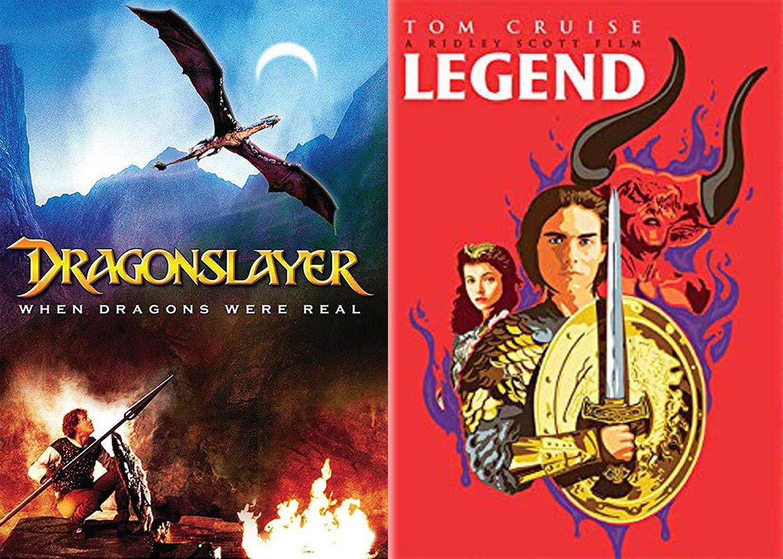 Dwarfs Dragons Unicorns Save the Kingdom & Dragonslayer Legend Tom Cruise DVD Double Fantasy Movie Pack - Epic Adventure Collection for Movie Nights & Fantasy Lovers