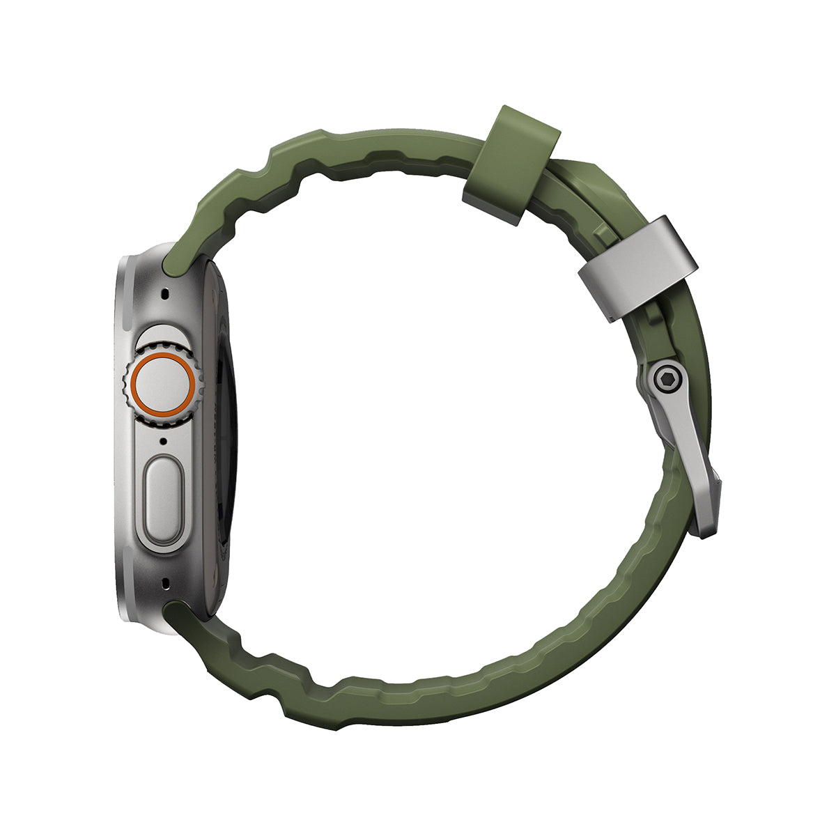 NOMAD Rocky Point Band for Apple Watch 44mm 46mm Ultra - Durable Rugged Strap for Outdoor Adventures & Active Lifestyle - Forest Green