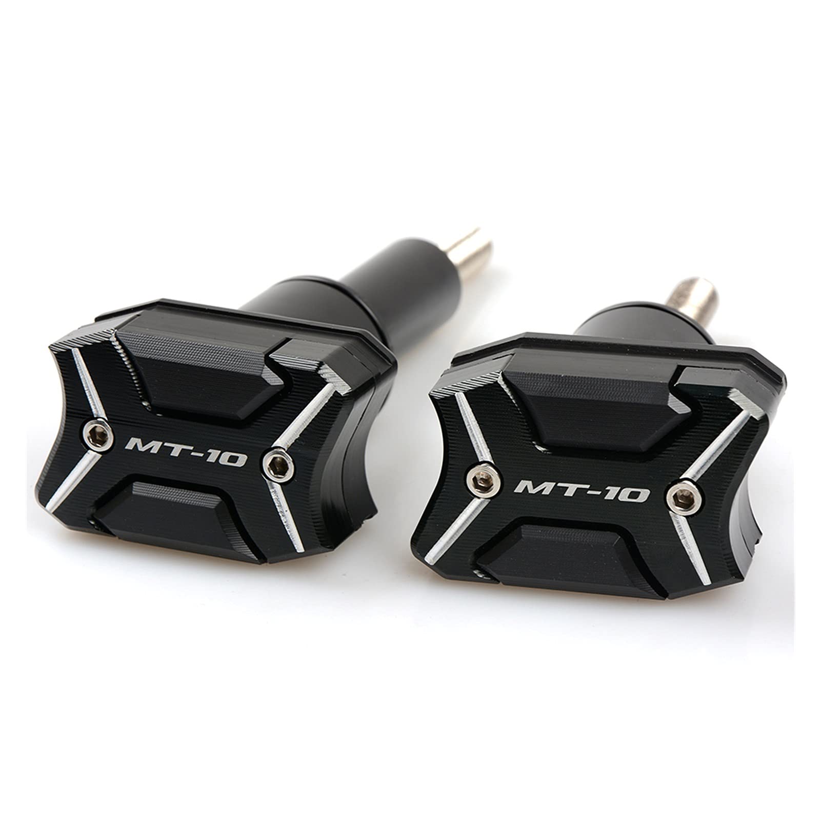Yamaha MT10 2016 Motorcycle Frame Sliders - CNC Aluminum Crash Pads, Engine Case Protectors & Fairing Side Guards for Fall Protection (Black) | Perfect for Street Riding, Track Days & Commuting
