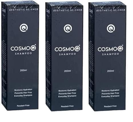 SKINSAVIOR COSMOQ Shampoo for Hair Growth & Scalp Care - 200ml (Pack of 3) | Sulfate-Free Volumizing Shampoo for Men & Women | Daily Use for Thicker, Healthier Hair
