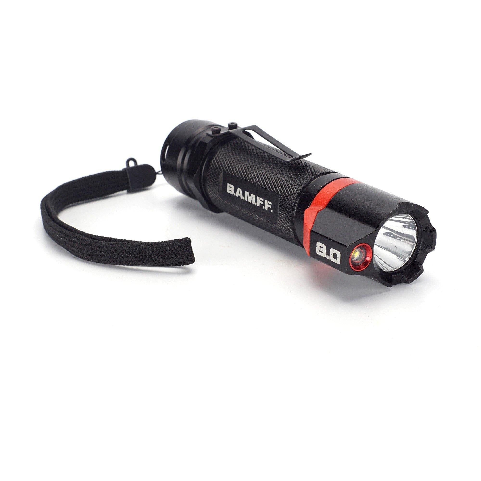 B.A.M.F.F. 8.0 800 Lumen Dual LED Flashlight - High Power Tactical Light for Camping, Hiking & Emergency Use