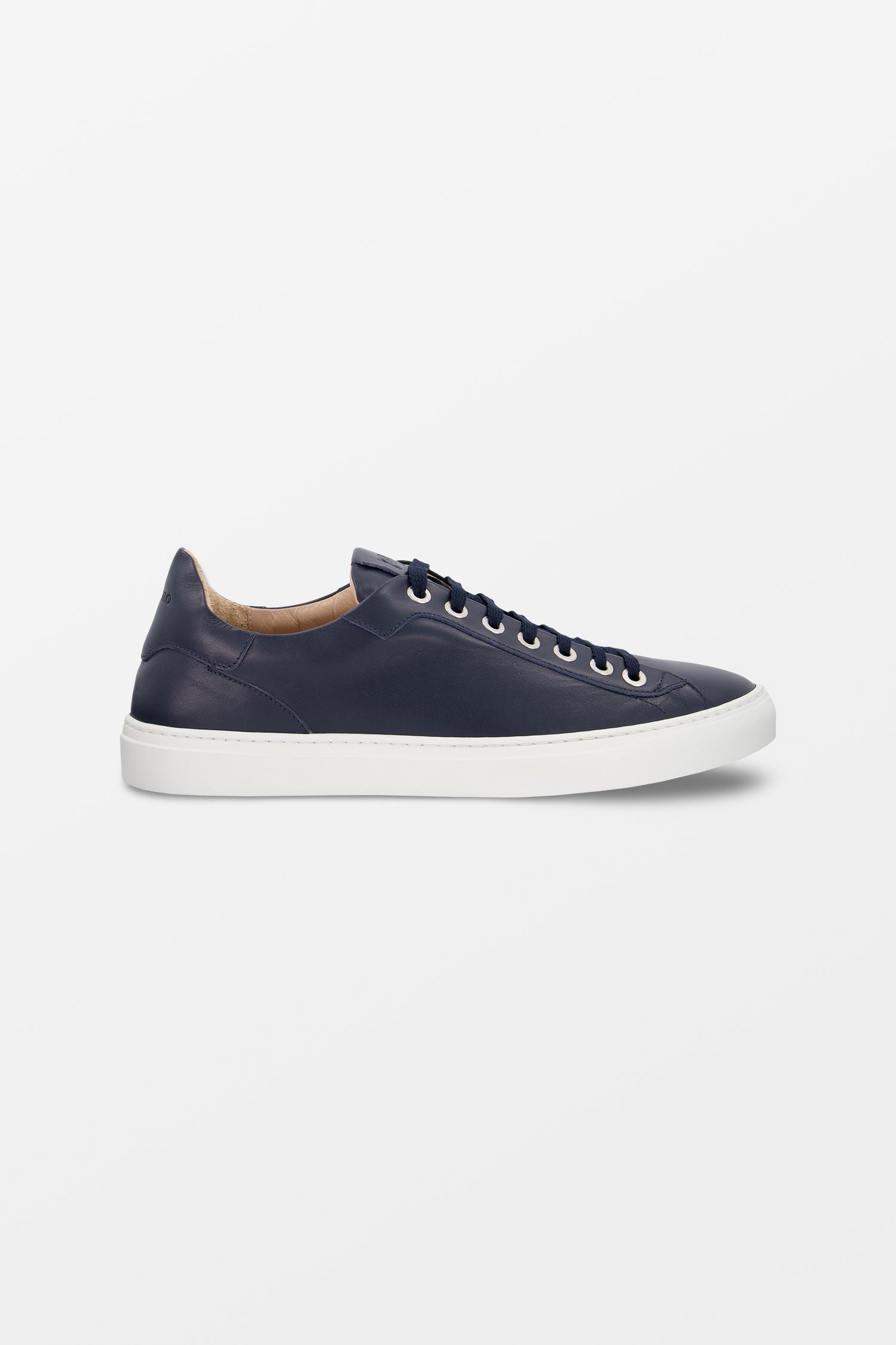 Fiorangelo Navy Blue Leather Sneakers for Men - Comfortable Casual Shoes for Walking, Travel & Everyday Wear