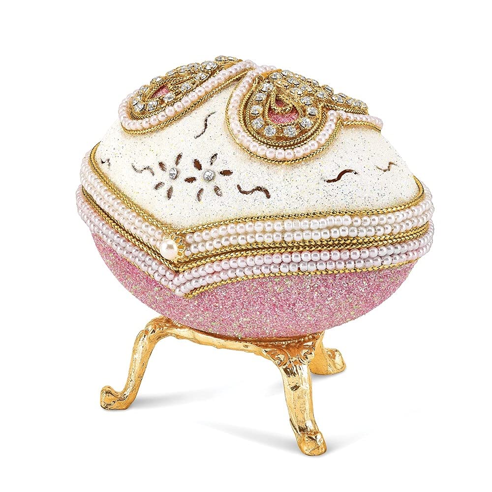 Authentic Goose Egg Joy Crystal Butterfly Music Box - Luxury Gift for Women, Birthday, Anniversary, Wedding - Elegant Home Decor & Collectible Jewelry Box