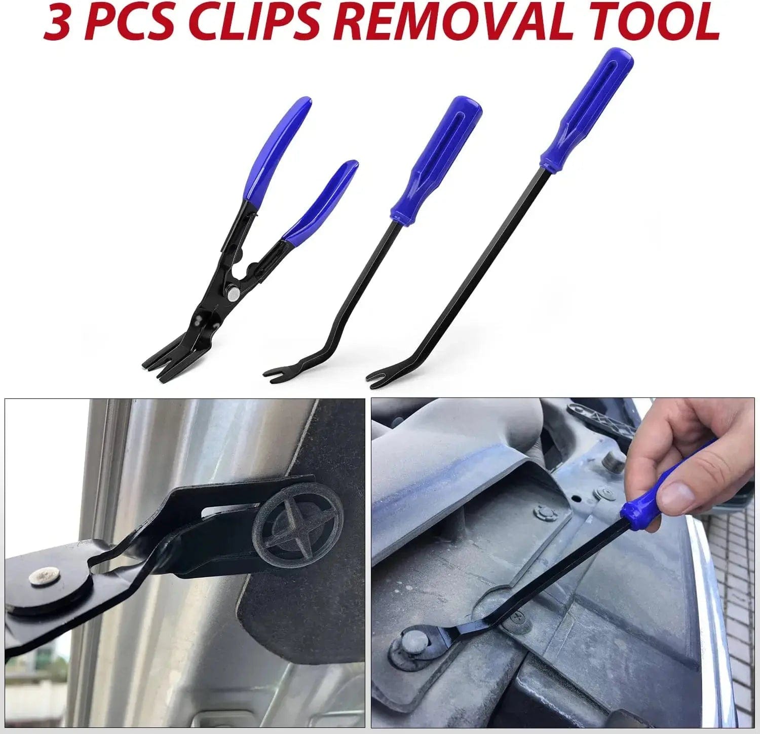 200 Pcs Car Trim Removal Tool Kit - Blue Pry Tools for Door Panel, Dashboard & Interior Auto Parts - Essential for DIY Auto Repair & Detailing