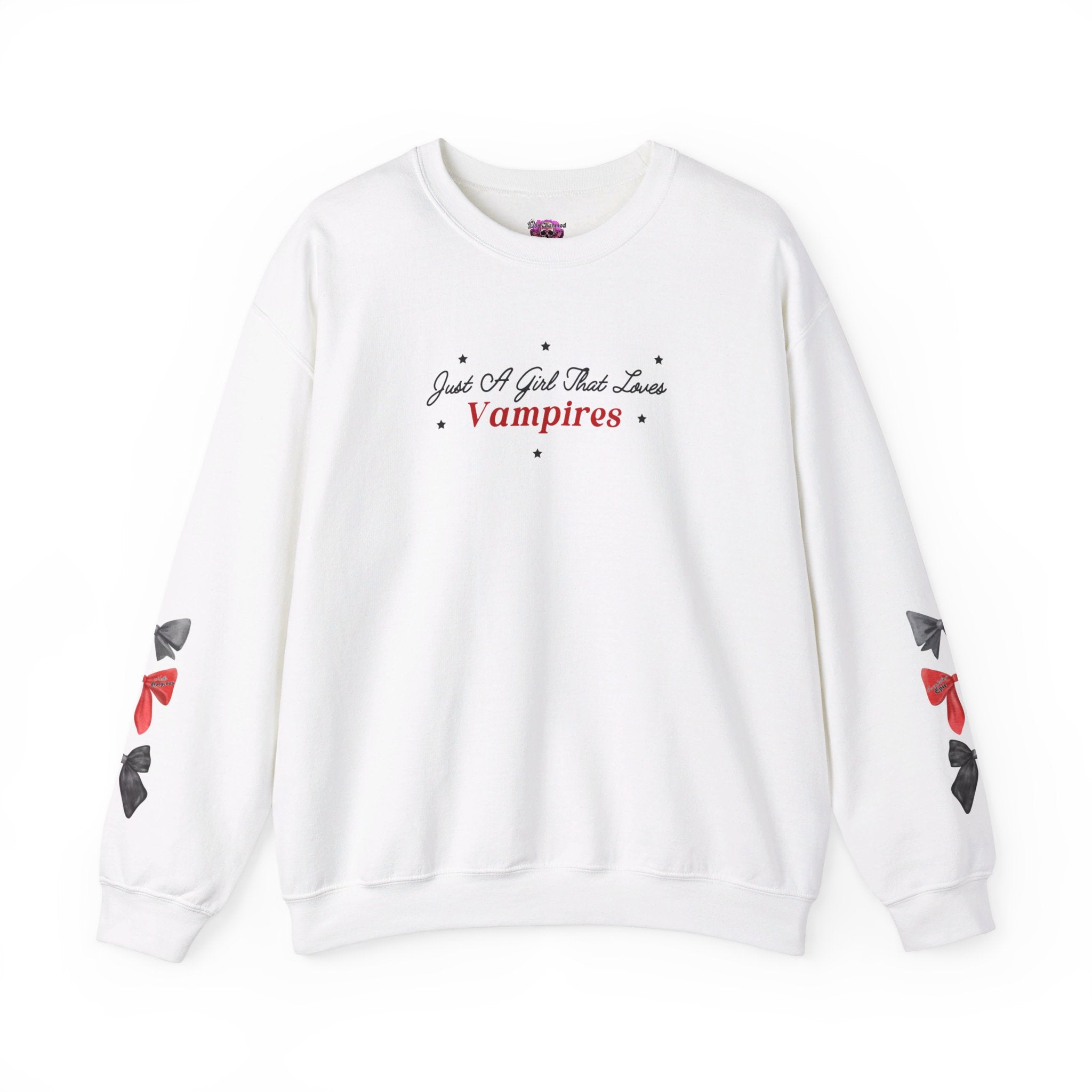 Just A Girl That Loves Vampires T-Shirt - Gothic Vampire Lover Graphic Tee for Women - Perfect for Halloween, Cosplay & Vampire-Themed Parties