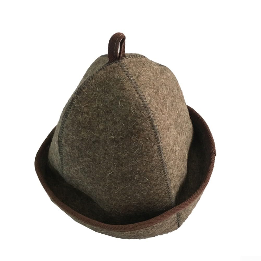 Premium Wool Felt Sauna Hats with Hanging Loop - Bath & Spa Accessories for Sauna, Steam Rooms & Relaxation - Protect Your Head from Heat & Sweat