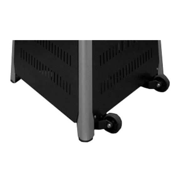 Commercial Outdoor Patio Heater with Tall Triangle Glass Tube - Perfect for Restaurants, Hotels, and Backyard Gatherings