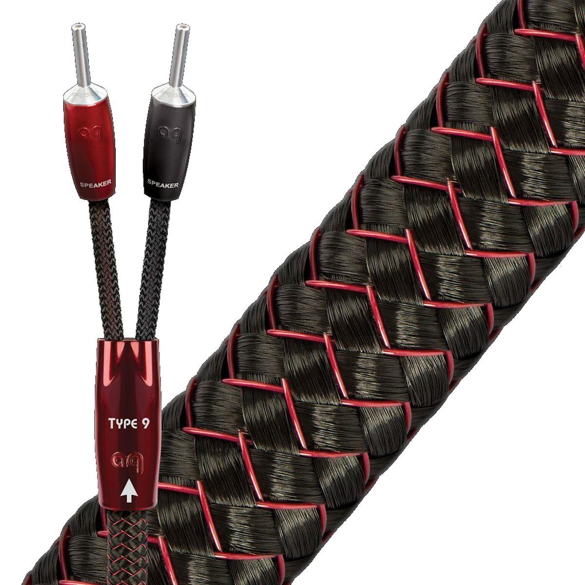AudioQuest Type 9 High-Performance Speaker Cable with Banana Plugs - Premium Audio Connection for Home Theater & Stereo Systems