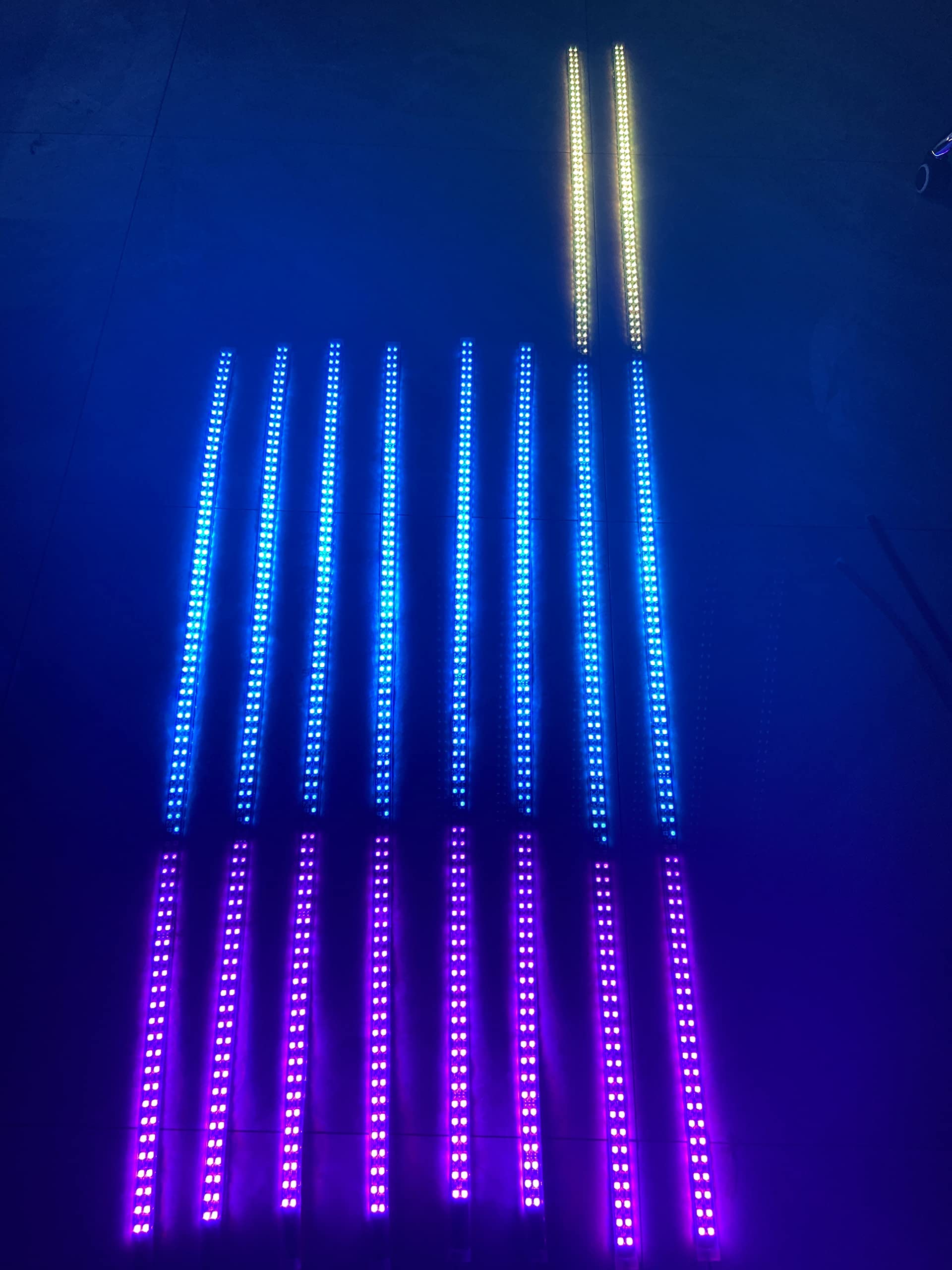 6PCS 5FT + 2PCS 6.5FT Ultra Bright Dual Row LED Strip Lights - RGB Color Changing Car Truck Underglow Kit with Chasing Flow Effects for Wheel Wells, Hood & Grill Lighting - Perfect for Night Driving & Car Shows