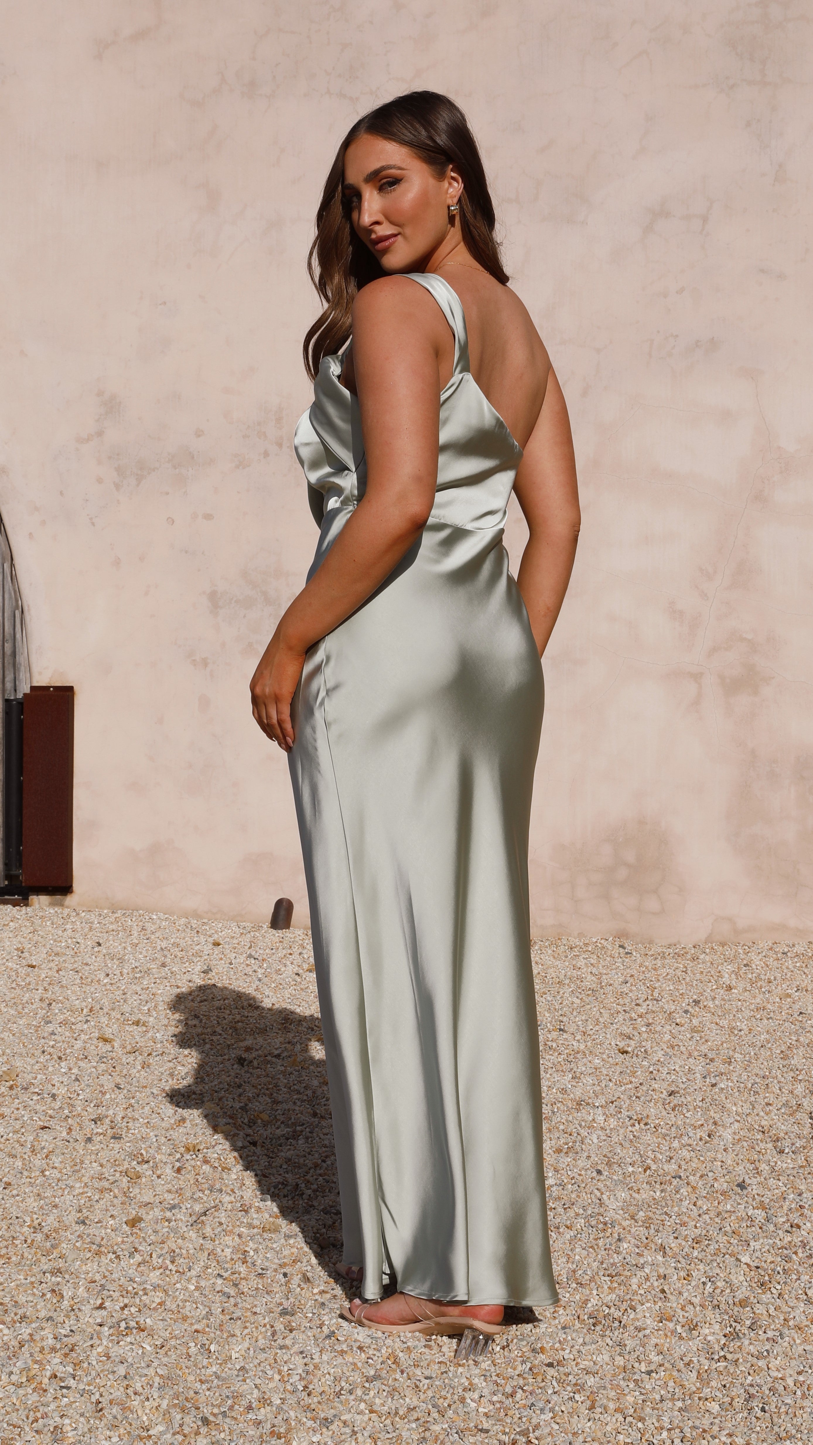 Greta Maxi Dress for Women - Olive Green Long Flowy Summer Dress - Perfect for Beach, Vacation, and Casual Outings