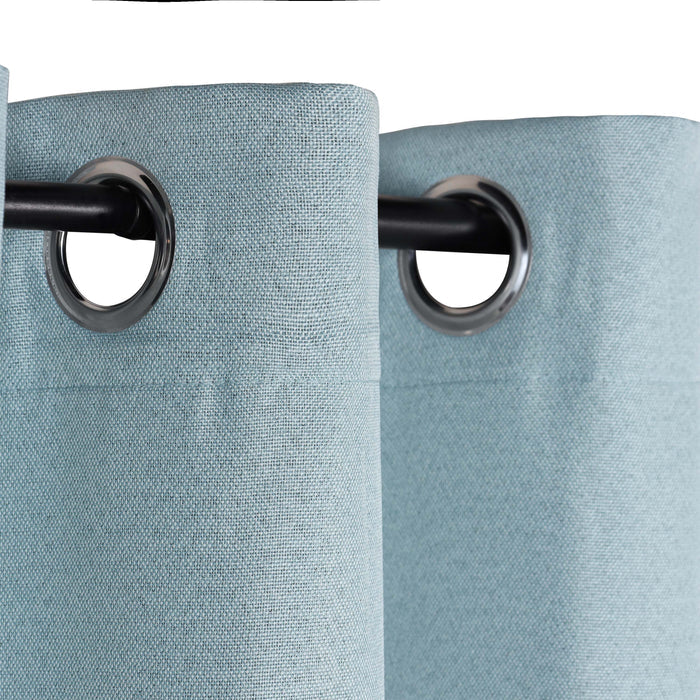 Blackout Curtains for Bedroom - 100% Linen Washable Room Darkening Curtains Set of 2 Panels - Perfect for Home Theater, Nursery & Light Sleepers