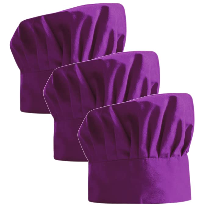 Professional Adjustable Chef Hats for Adults - Breathable Cotton Kitchen Cooking Caps for Baker, Sous Chef & Head Chef (Pack of 3/6/9/12) - Perfect for Restaurants, Culinary Schools & Home Cooking