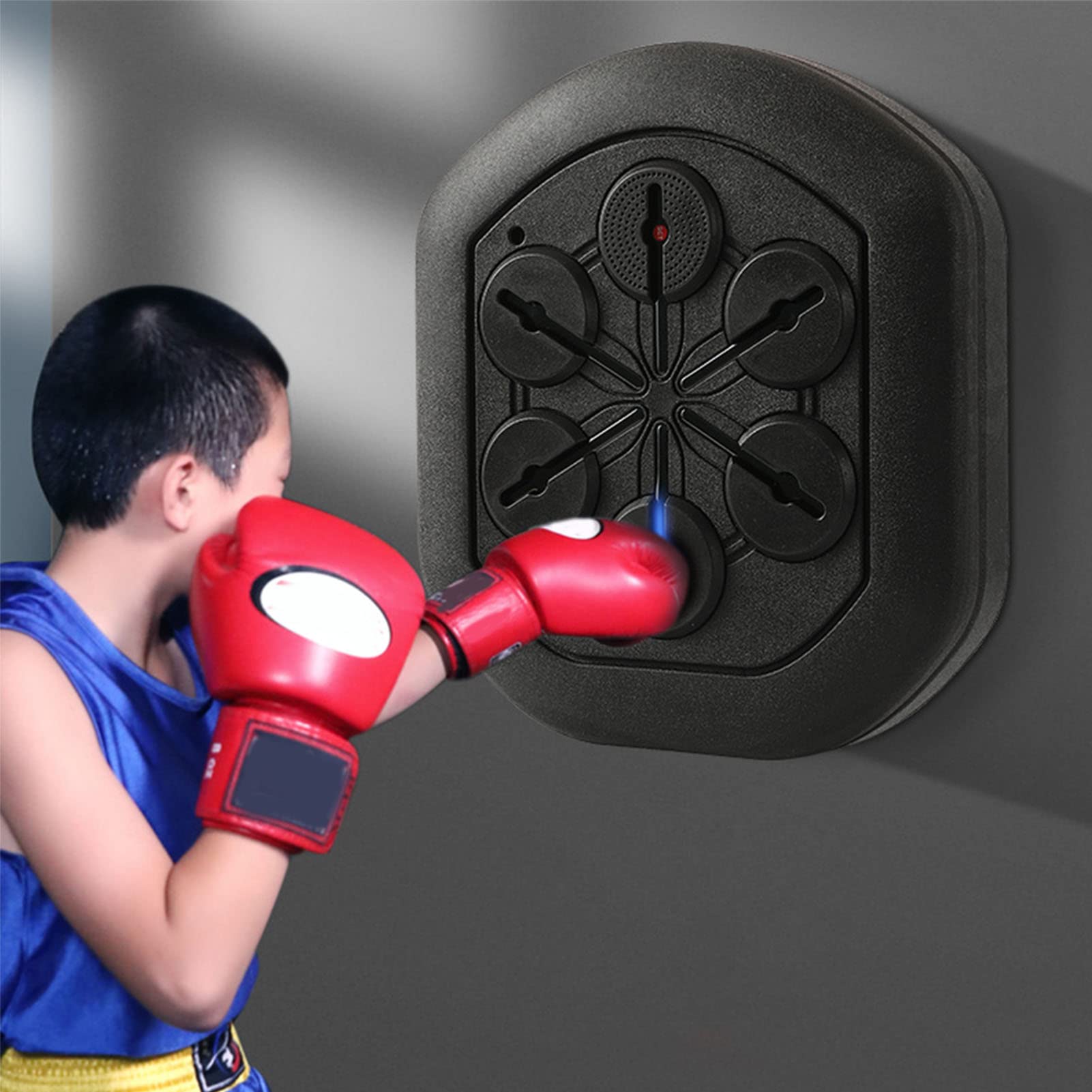 Smart Wall Mounted Electronic Boxing Machine - 2 Modes Music Boxing Strength Tester with Phone Stand, Rechargeable for Adults | Home Gym Equipment, Stress Relief Workout, Interactive Fitness Game for Living Room & Basement
