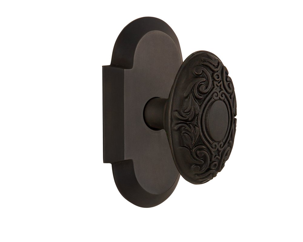 Vintage Victorian Style Cottage Plate with Privacy Knob - 2.375
