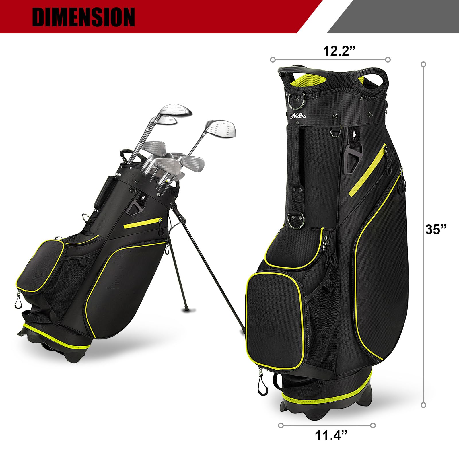 **Men's Navy 14-Way Divider Golf Stand Bag – 6LB Lightweight & Portable for Walking or Riding – Includes Dust Cover & Comfortable Strap – Perfect for Golfers, Tournaments & Practice Rounds**