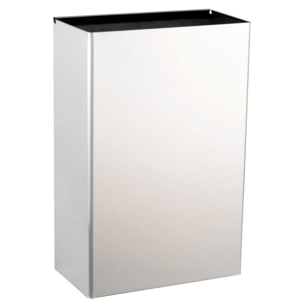 Bobrick B367 60 ClassicSeries 12 Gallon Recessed Waste Receptacle - Satin Finish Trash Can for Office, Restroom & Commercial Use