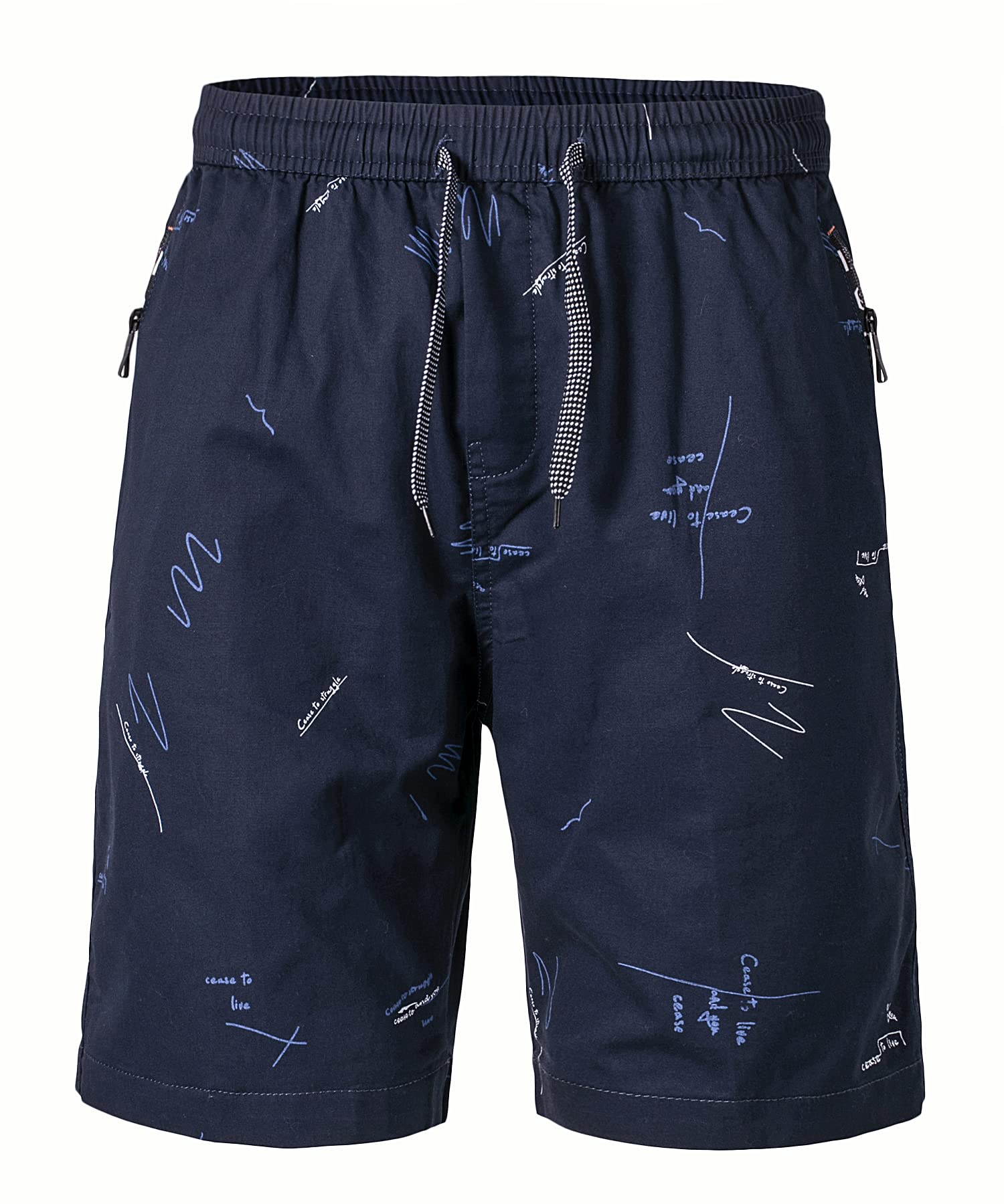 Men's Casual Plaid Beach Shorts - Soft Cotton Summer Shorts with Drawstring Elastic Waist & Zipper Pockets | Perfect for Swimming, Vacation, and Outdoor Activities