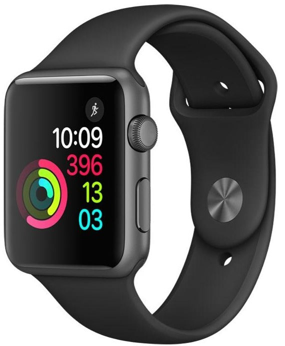Apple Watch Series 1 42mm Space Gray Aluminum Case with Black Sport Band (MP032LL/A) - Smartwatch for Fitness Tracking, Notifications & Daily Use