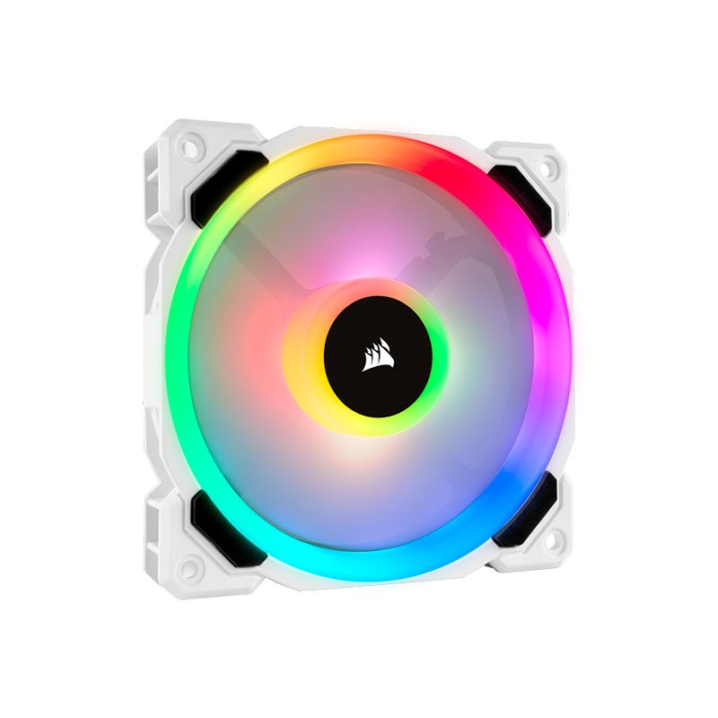 Corsair LL120 RGB 120mm Dual Light Loop PWM Fan - White Single Pack | High Performance PC Cooling for Gaming Rigs & PC Builds