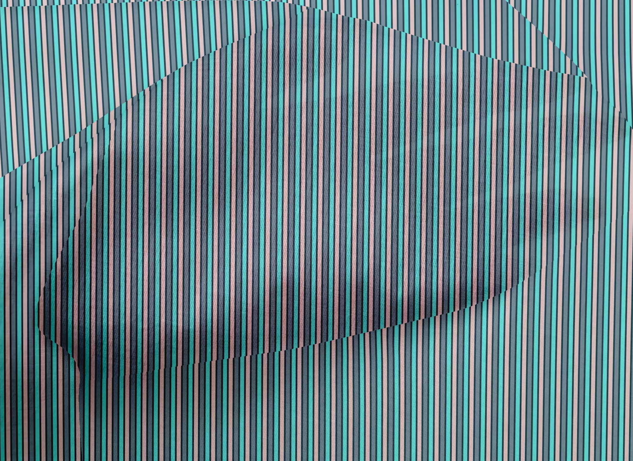 oneOone Organic Cotton Voile Fabric - Shadow Stripe Print - 42 Inch Wide - Premium Sewing Material for Dresses, Curtains & DIY Crafts