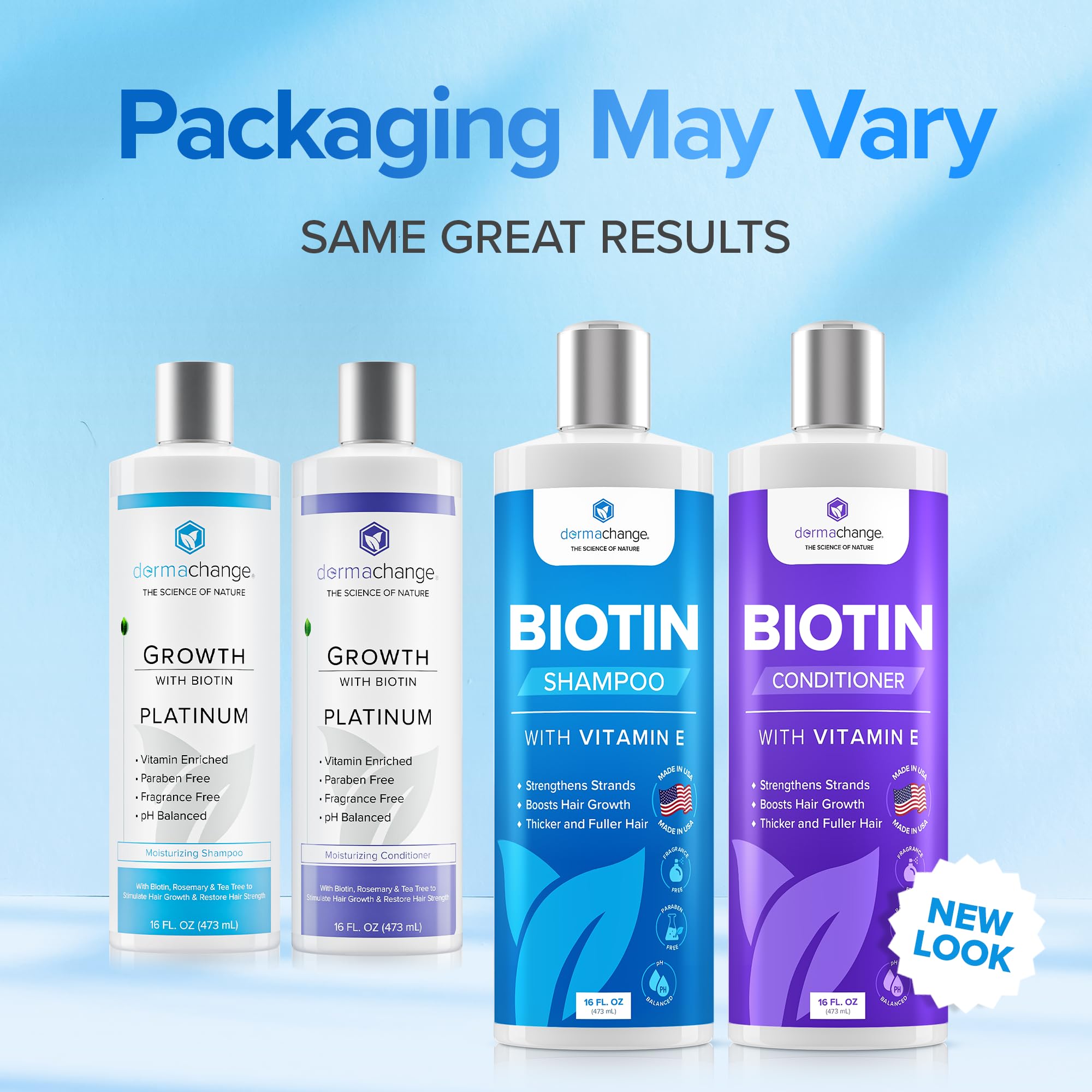 Biotin Shampoo & Conditioner Set for Hair Growth - Tea Tree, Manuka Honey & Rosemary Formula for Dry, Damaged & Thinning Hair - 16oz Men & Women Hair Care - Perfect for Daily Use & Scalp Nourishment