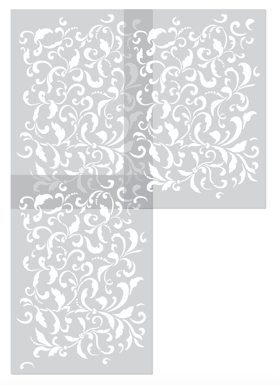 Tailfeathers Allover Wall Stencil - DIY Feather Pattern Painting Template for Home Decor, Nursery, Bedroom & Accent Walls - Reusable & Easy to Use