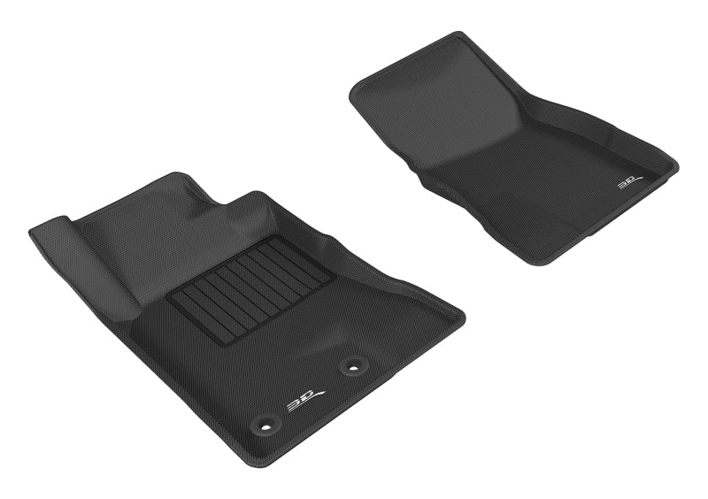 3D MAXpider Kagu Custom Fit Floor Mats for 2015-2020 Ford Mustang (1st Row) - Premium All-Weather Protection, Black | Perfect for Daily Driving, Road Trips & Car Shows