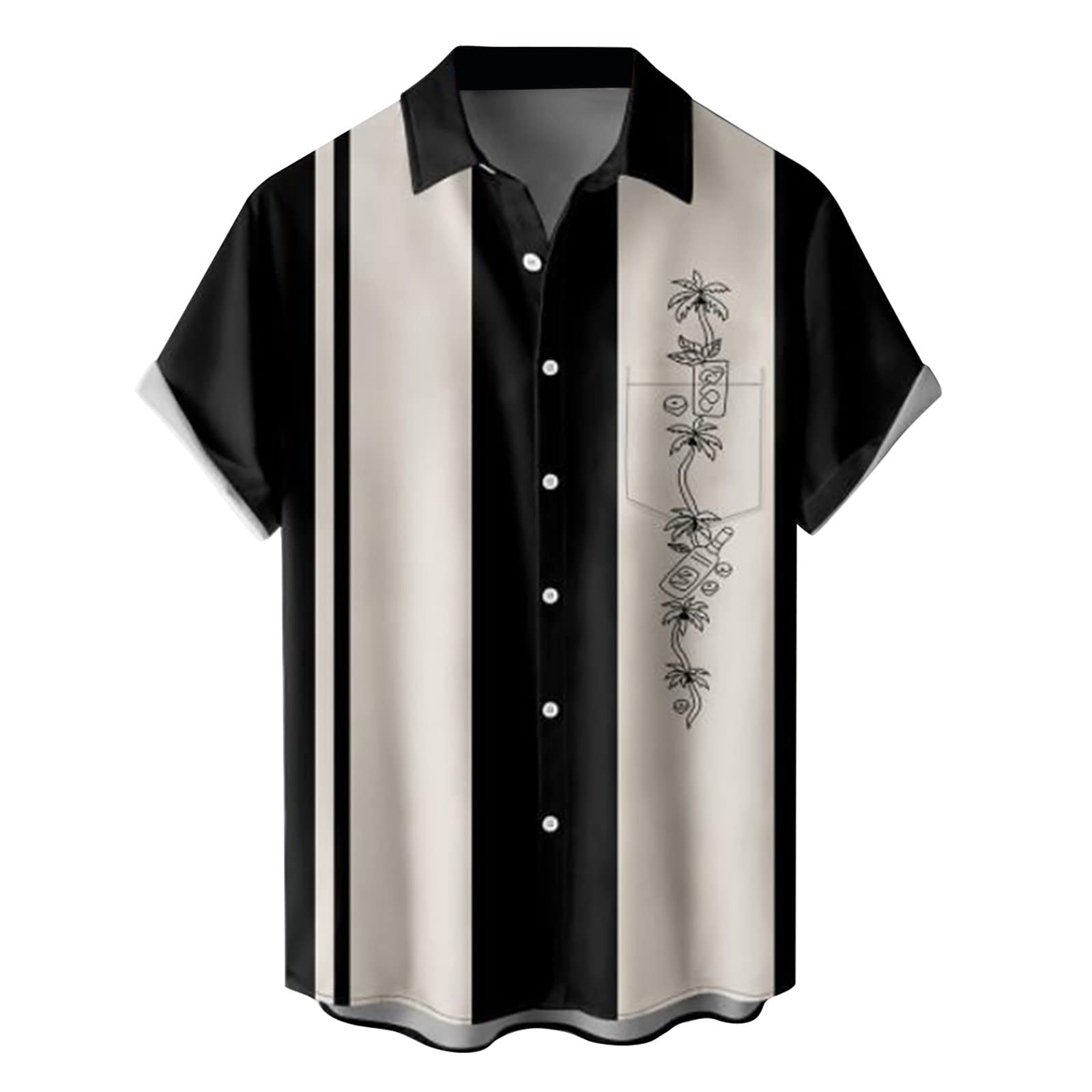 Men's Short Sleeve Hawaiian Shirts - Breathable Printed Button Down Beach Shirts for Summer Vacation, Pool Party & Casual Wear