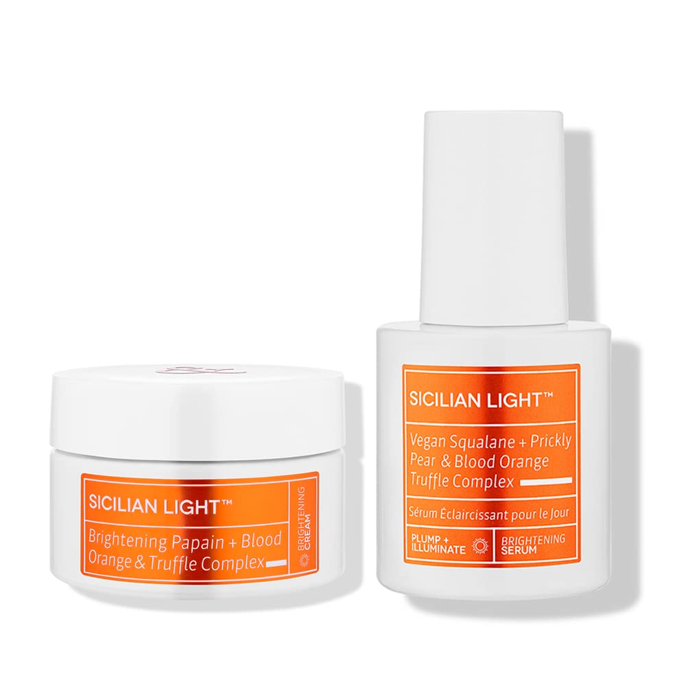Sicilian Light Day Dreamer Retinoid & Vitamin C Serum with Truffle Complex - Anti-Aging Face Cream Duo for Glowing Skin | Day & Night Skincare Routine