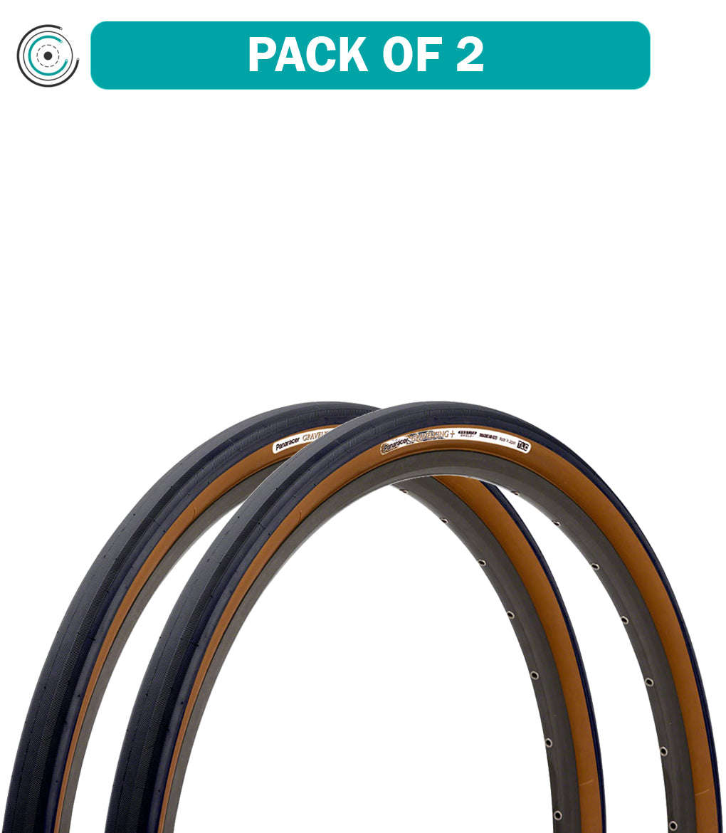 2 Pack Panaracer GravelKing Plus Tubeless Bike Tires - 700x38c with ProTite Protection, Durable for Gravel & All-Road Riding - Perfect for Adventure Cycling and Off-Road Trails