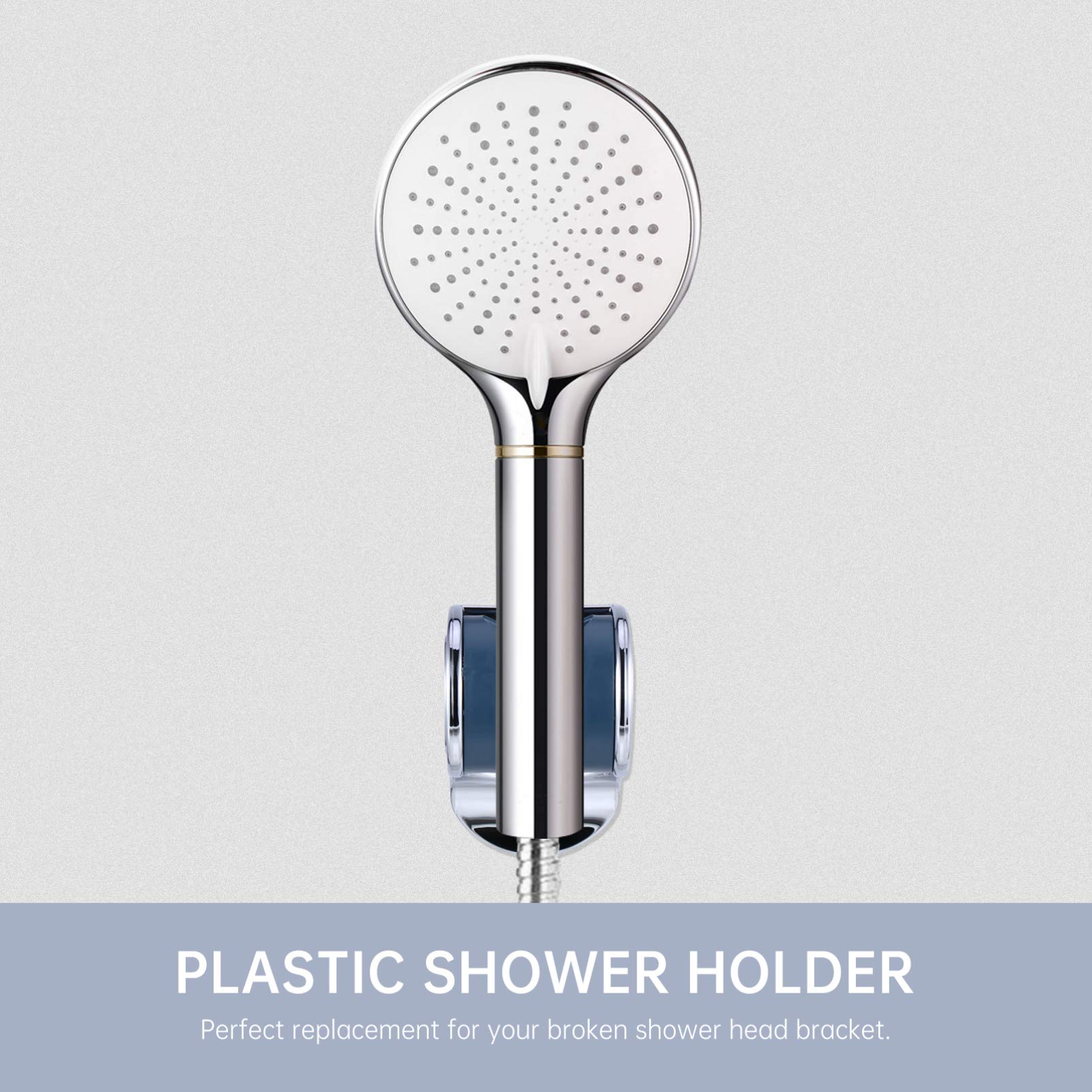 Hemoton 2-Pack Shower Hose Holder Wall Mount - Adjustable Shower Head Bracket for Handheld Shower Wand, Nozzle & Bathroom Accessories - Perfect for Bath, Spa & Home Renovation