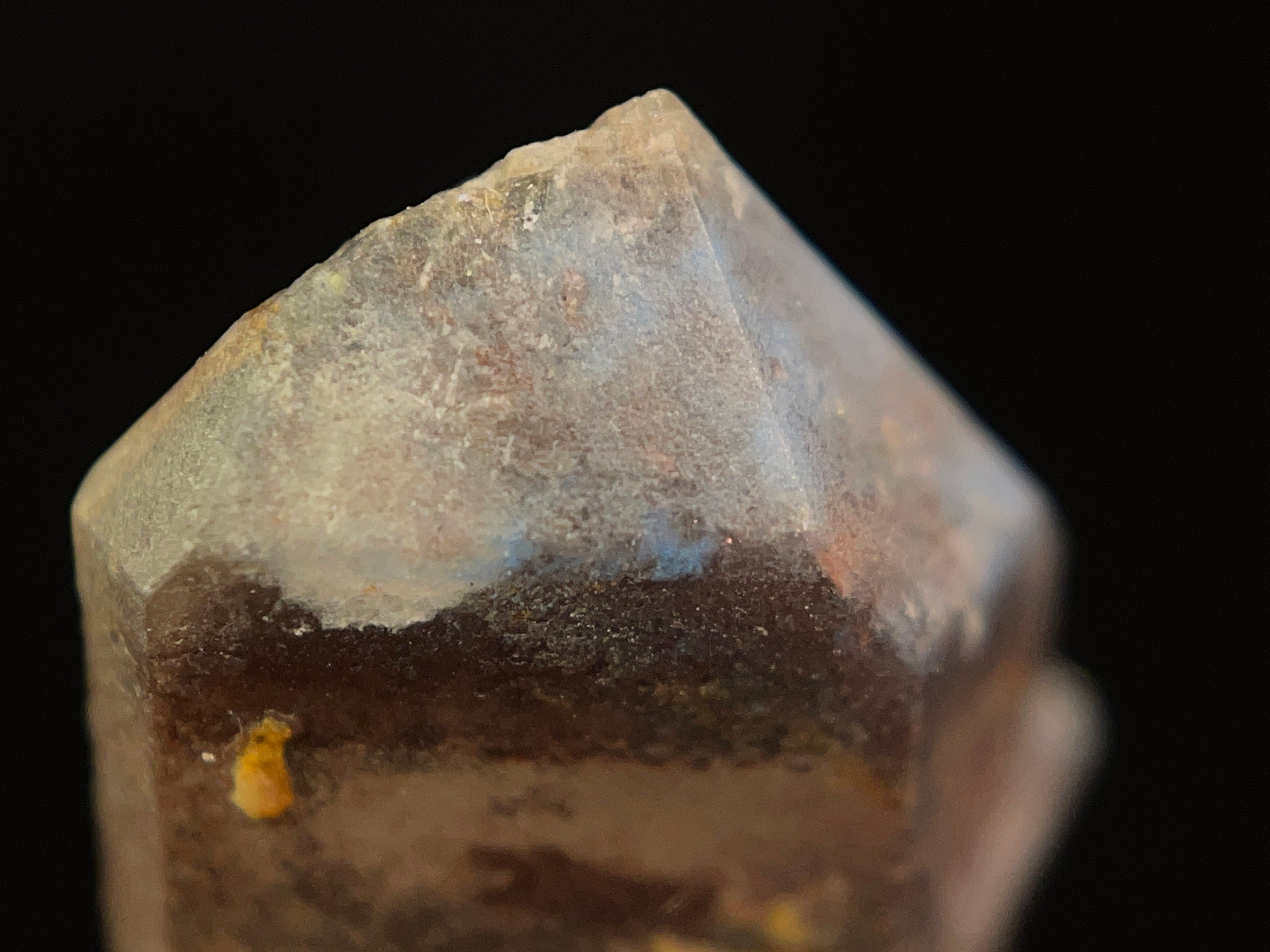 PAPAGOITE in QUARTZ Raw Crystal Point with HEMATITE - Rare Metaphysical Healing Stone for Meditation, Energy Work & Spiritual Growth | Natural Mineral Specimen for Collectors