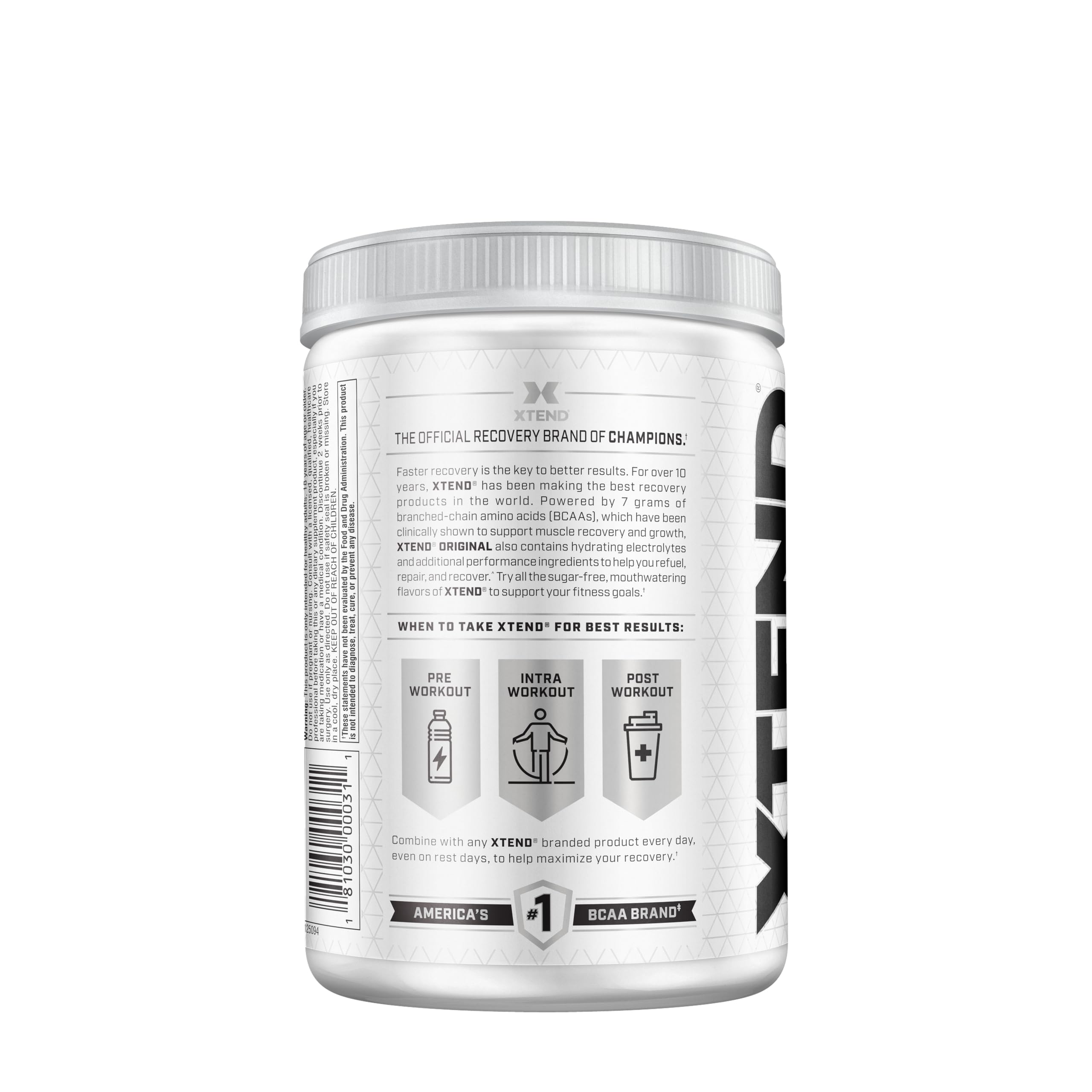 Scivation Xtend BCAA Powder - Branched Chain Amino Acid Supplement for Muscle Recovery & Growth, Strawberry Kiwi Flavor, 30 Servings - Ideal for Post-Workout, Fitness & Bodybuilding