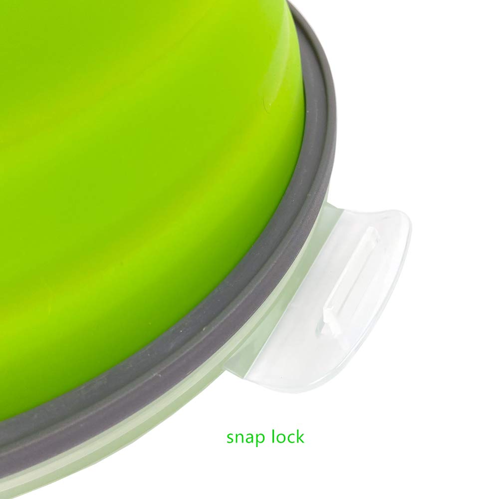 Eco-Friendly Collapsible Food Storage Containers with Lids - 4-Piece Silicone Lunch Box Set, Microwave & Freezer Safe | Perfect for Meal Prep, Office Lunches & Picnics