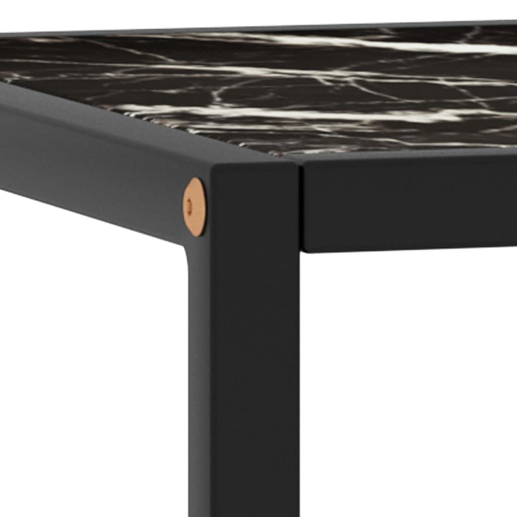 Modern Black Marble Glass Coffee Table 15.7