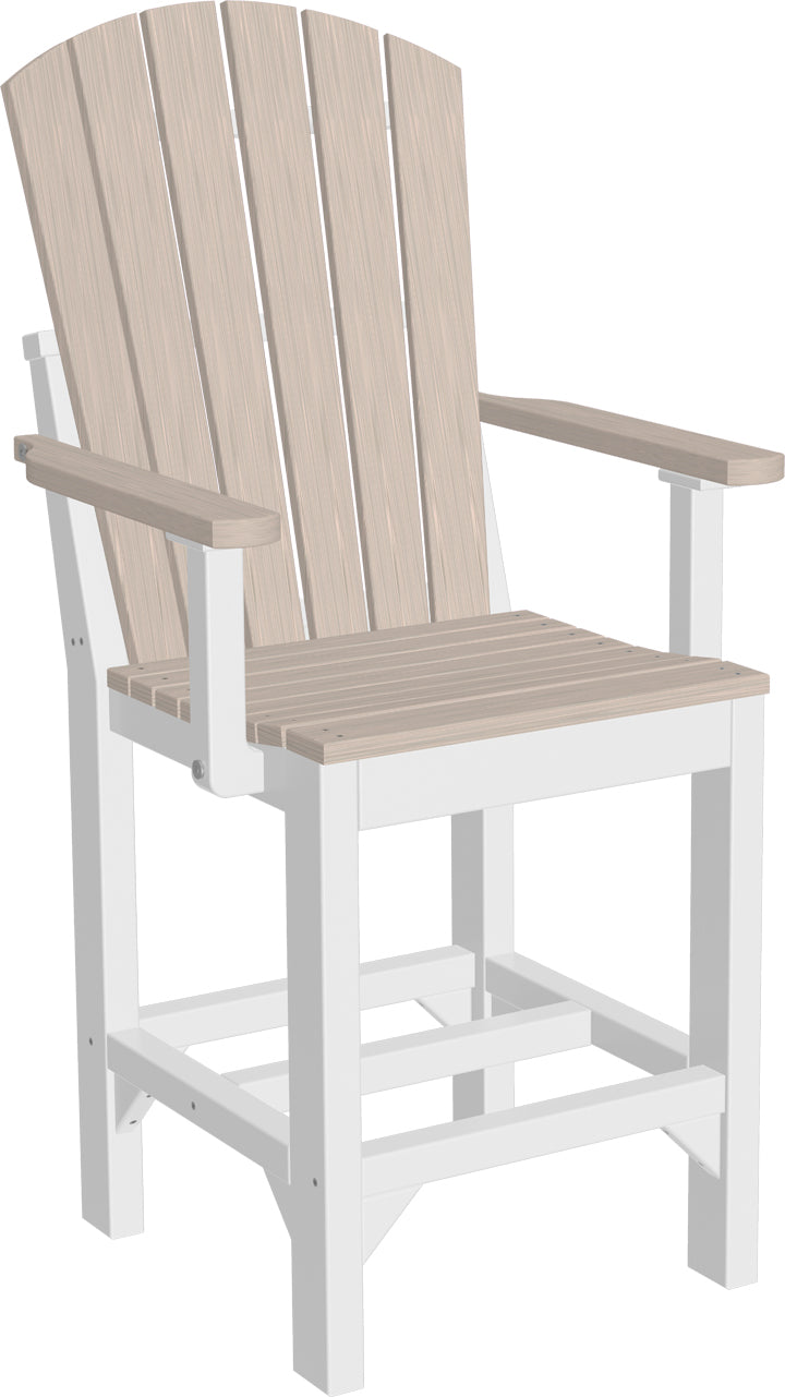 Premium Adirondack Arm Chair - Counter Height Bar Stool for Outdoor & Indoor Use - Perfect for Patio, Deck, Poolside, and Garden Relaxation