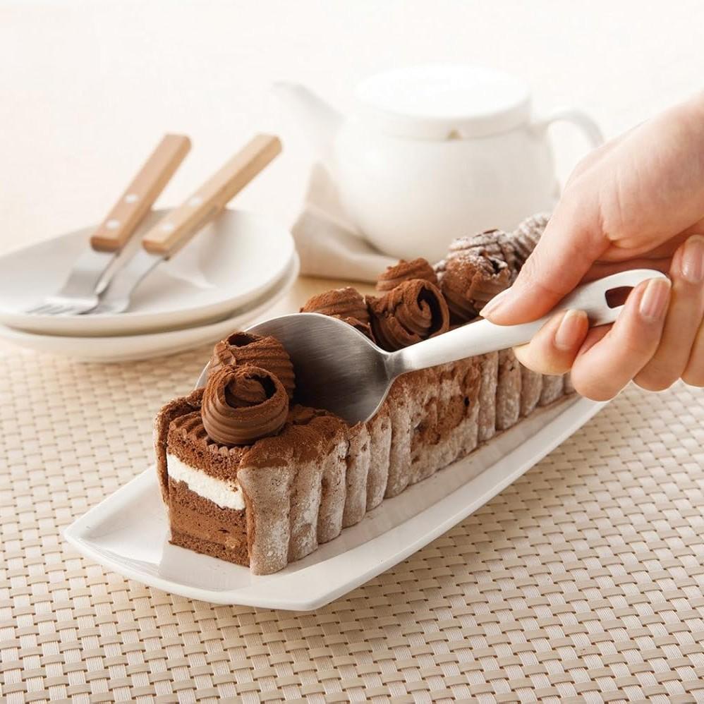 Premium Serrated Edge Scooping Knife - 210mm Stainless Steel Serving Spoon for Cake, Ice Cream & Desserts | Perfect for Baking, Catering & Home Kitchen Use