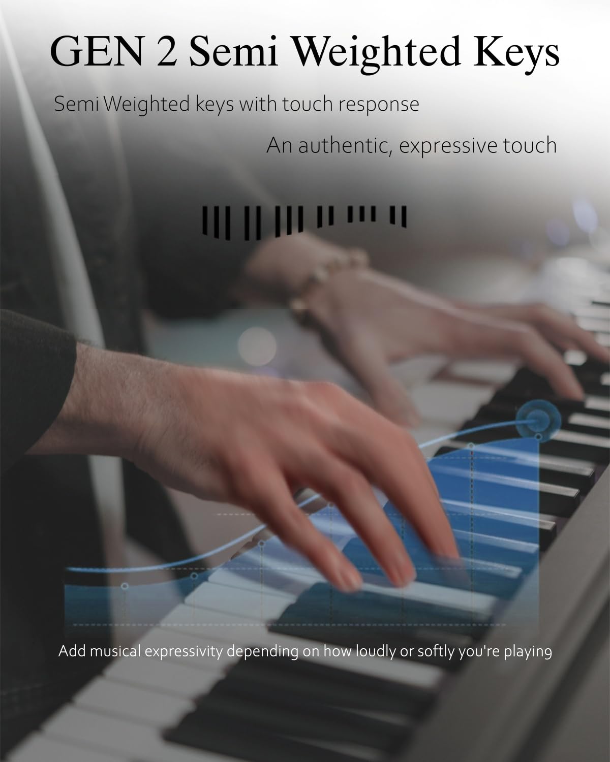 Longeye 88-Key Portable Digital Piano Set with Double-X Stand, Adjustable Bench, Carrying Case, Sustain Pedal & Headphones - Perfect for Home Practice, Studio Recording & Live Performances (Black)