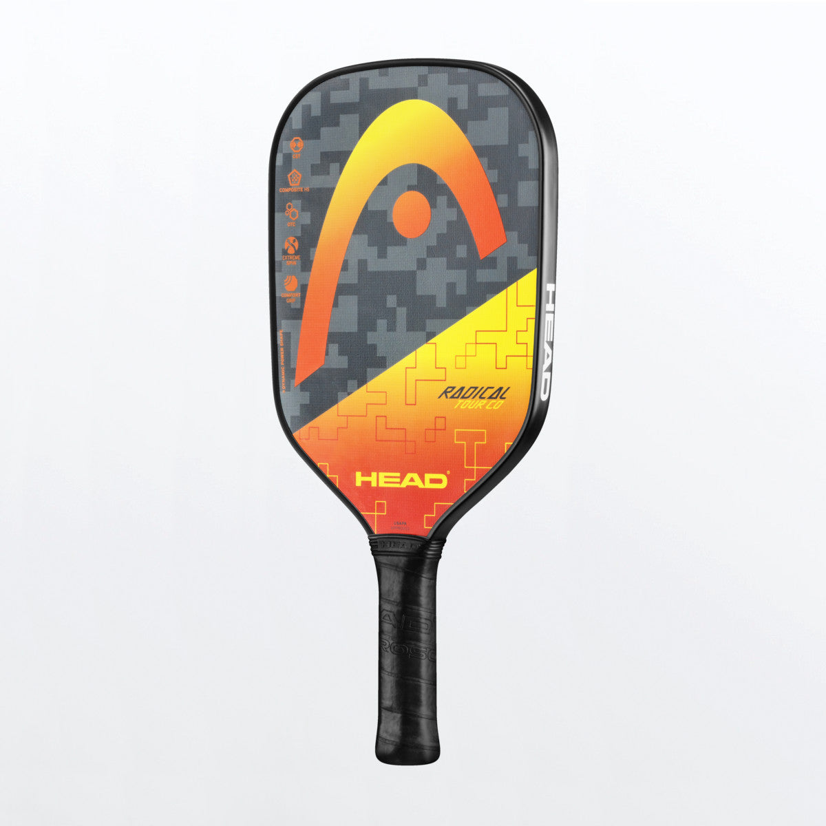 Head Radical Tour Co Pickleball Paddle - Lightweight Carbon Fiber Racket for Competitive & Recreational Play - Perfect for Indoor/Outdoor Courts, Tournaments & Training Sessions