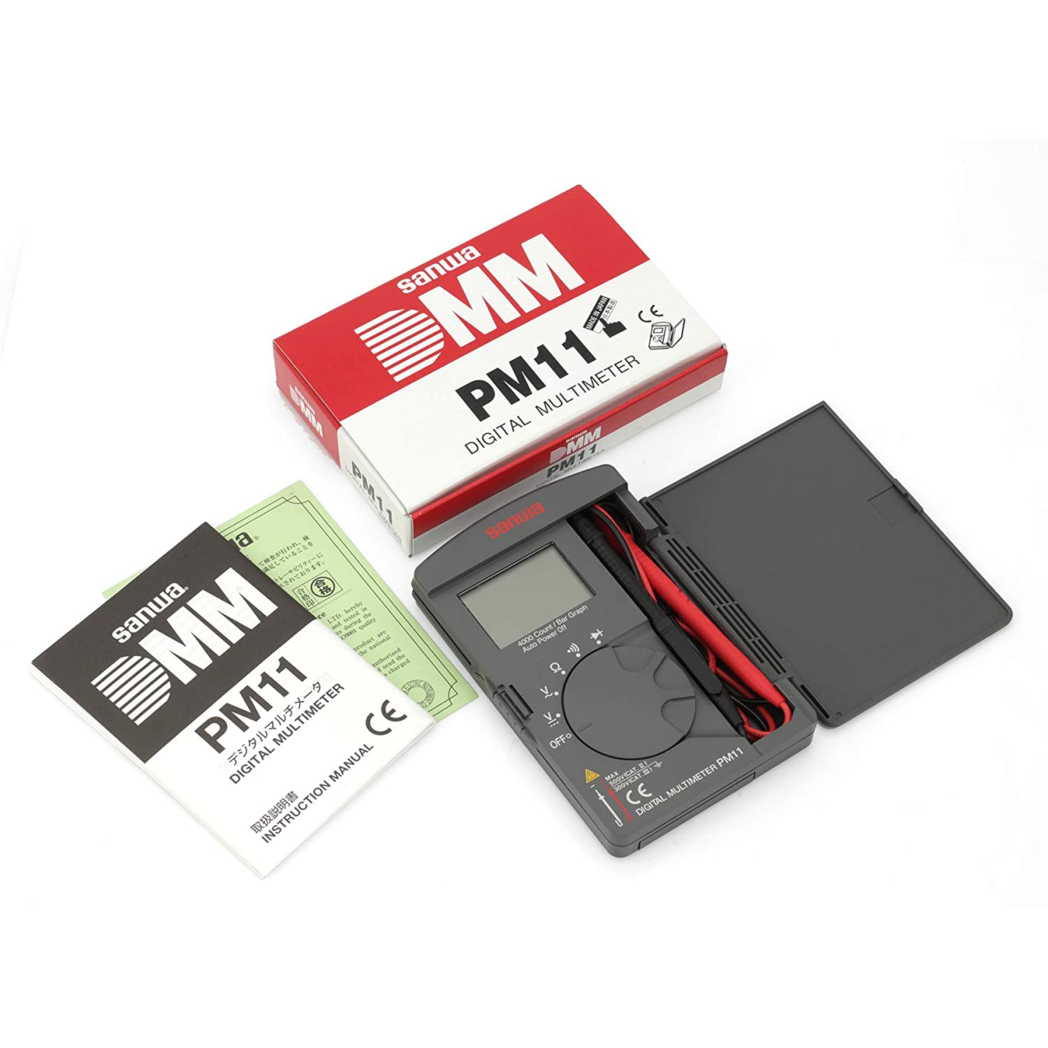 PM11 Digital Multimeter - 4000 Count LCD Display, Auto-Ranging Pocket Multimeter for Home, Car, and Electrical Repairs