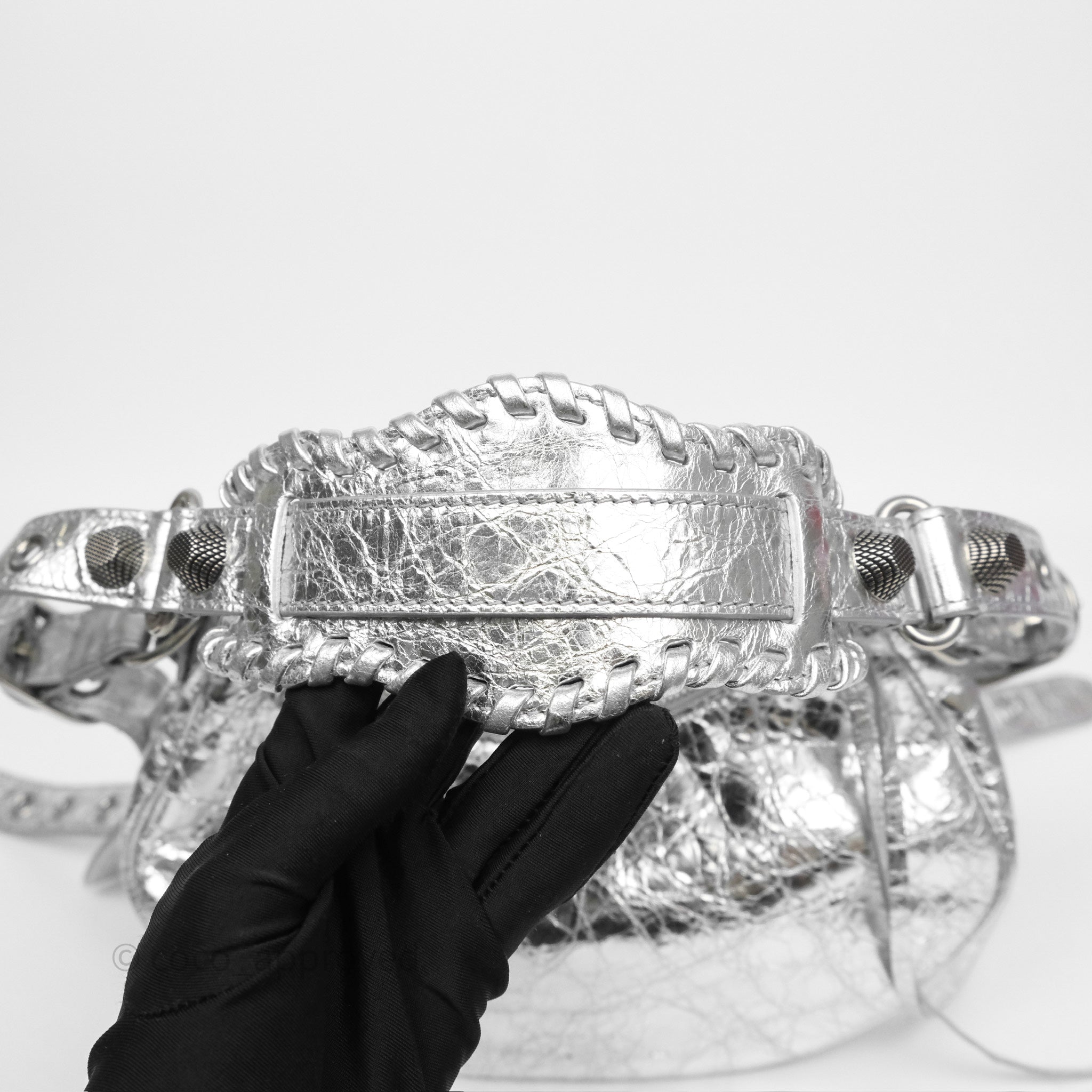 Balenciaga Le Cagole Shoulder Bag in Metallic Silver - Stylish Crossbody Purse for Women, Perfect for Night Out, Party & Everyday Use