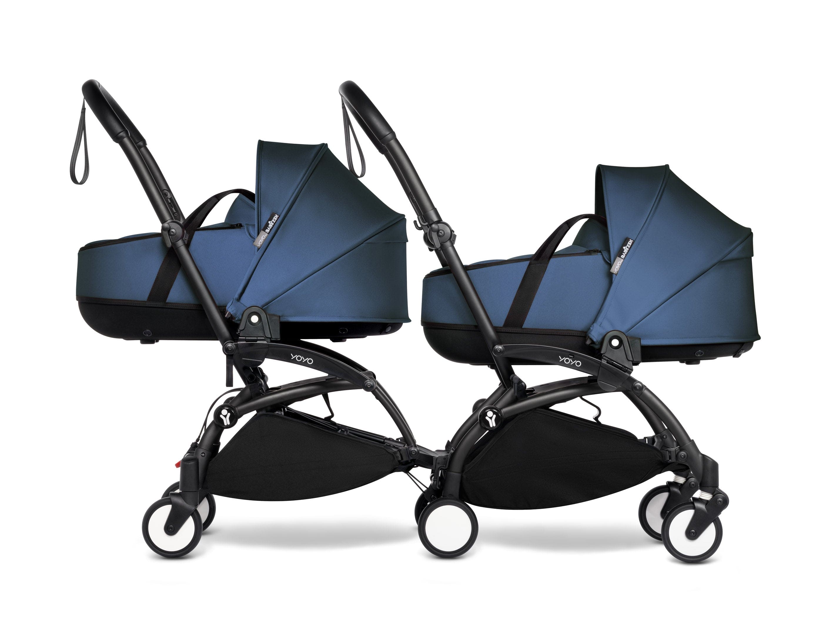 Stokke YOYO 3 Double Stroller with Bassinet - Lightweight Compact Travel Stroller for Twins - Perfect for Air Travel, City Walks & Outdoor Adventures