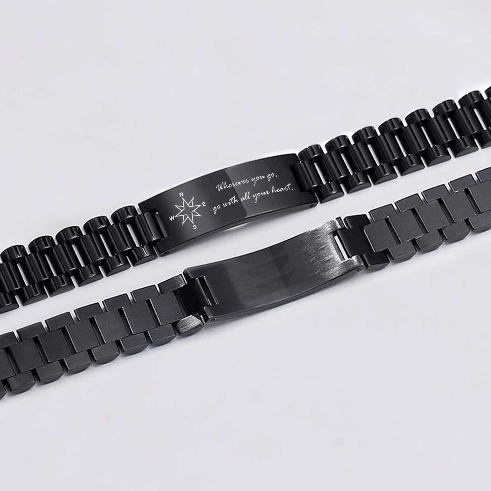 Custom Graduation Bracelet for Men - Personalized Stainless Steel Inspirational Gift for College Graduates Class of 2025 - Perfect Graduation Gift for Him - Ideal for Commencement Ceremonies, Graduation Parties & Celebrating Academic Achievements