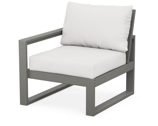 Polywood EDGE Modular Left Arm Chair - Durable Outdoor Furniture for Patio, Deck & Garden - Weather-Resistant & Eco-Friendly