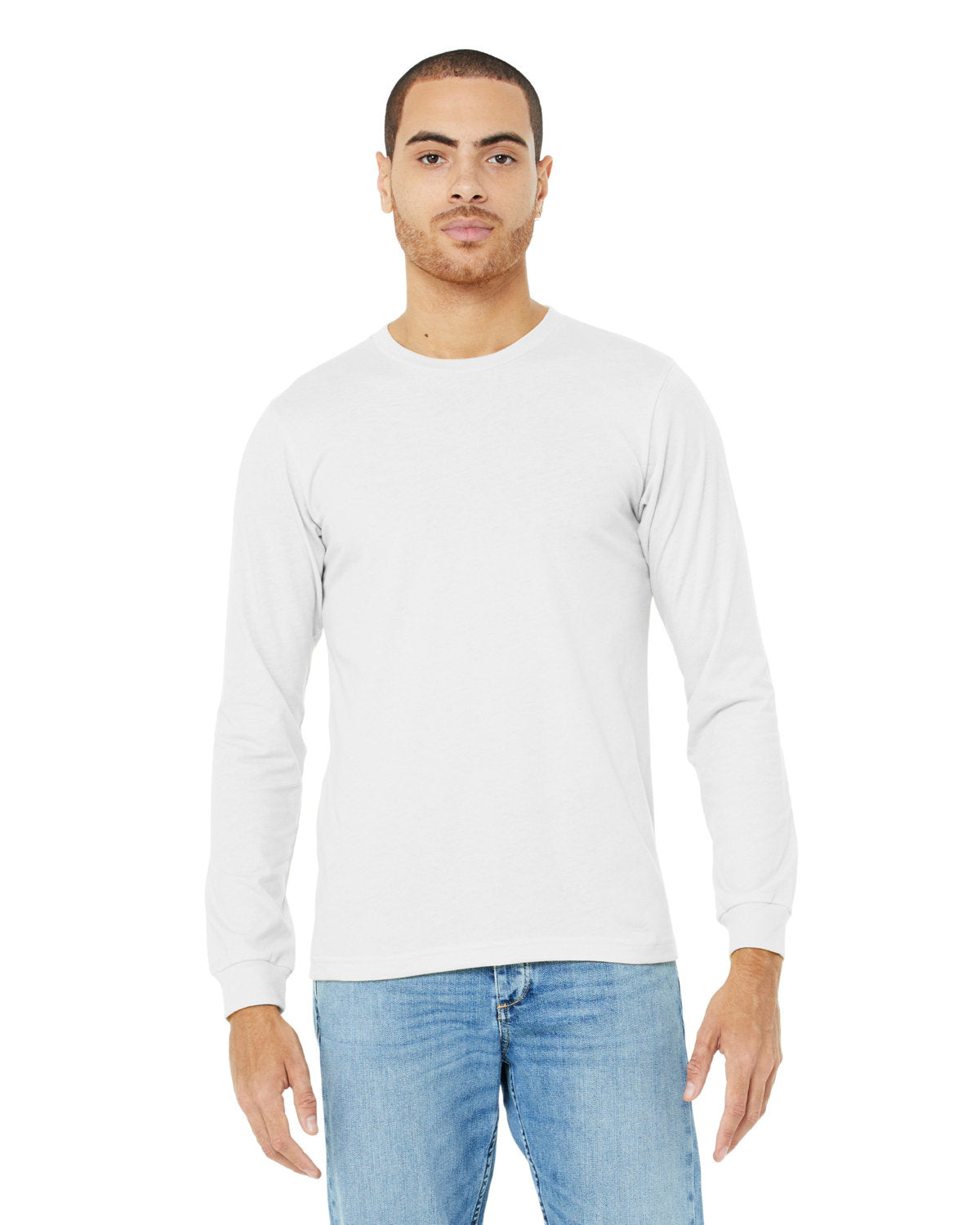 Bella + Canvas 3501CVC Unisex Crewneck Long Sleeve T-Shirt - Soft Cotton Blend Jersey Tee for Men & Women - Perfect for Casual Wear, Layering & Everyday Comfort