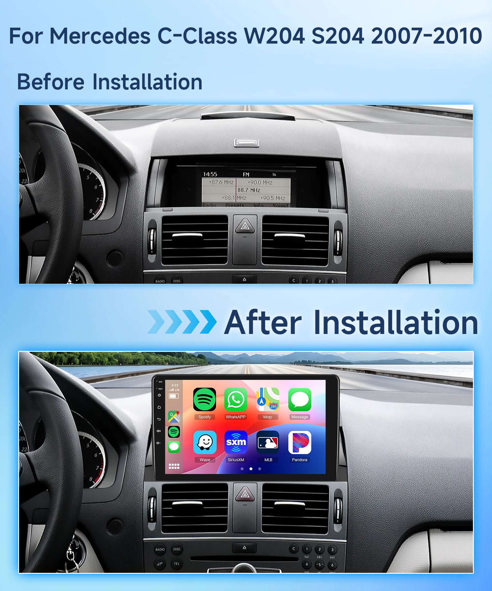 2GB RAM 64GB ROM Android 13 Car Stereo with Wireless CarPlay & Android Auto | 9