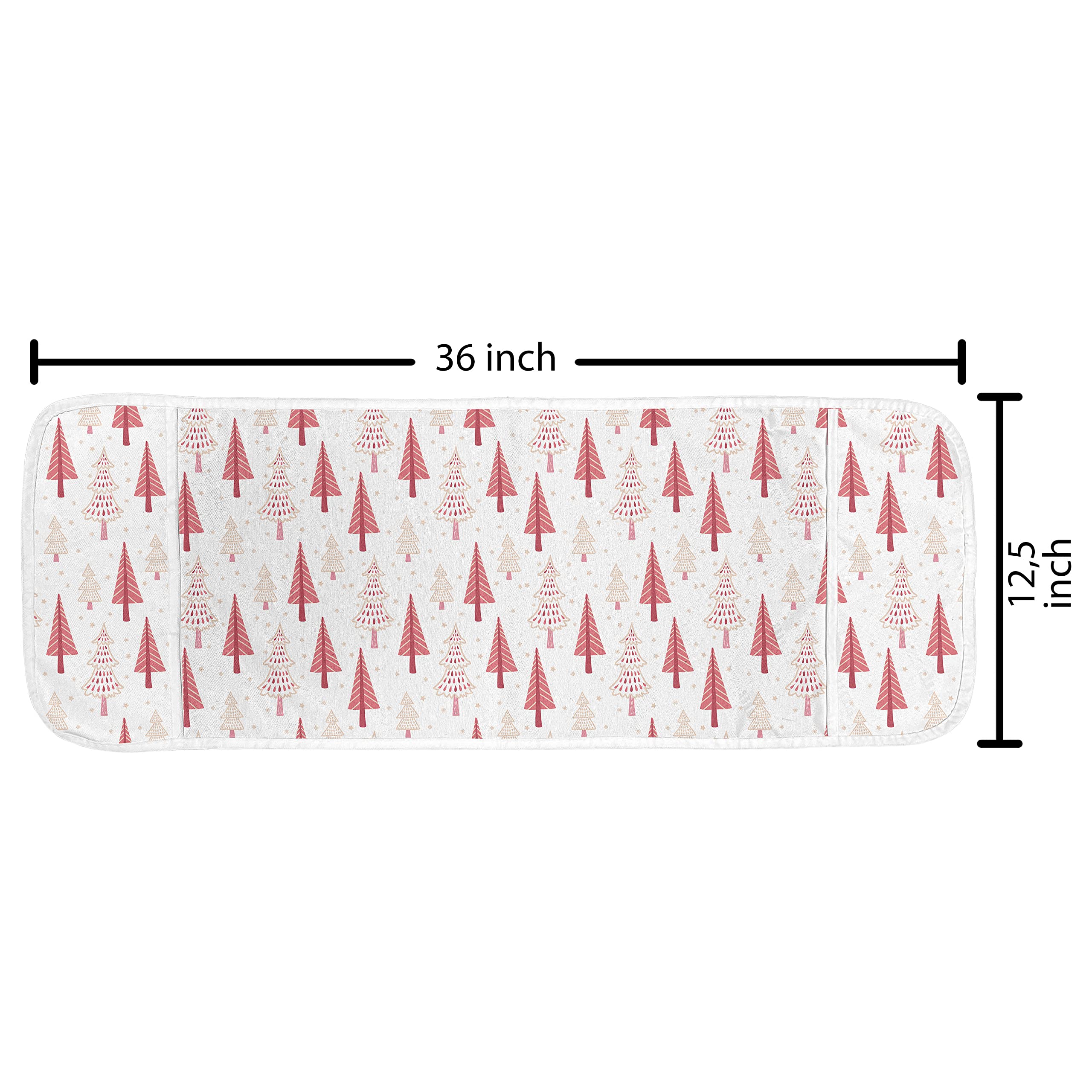Ambesonne Christmas Microwave Cover - Waterproof Kitchen Organizer with Pockets, 36